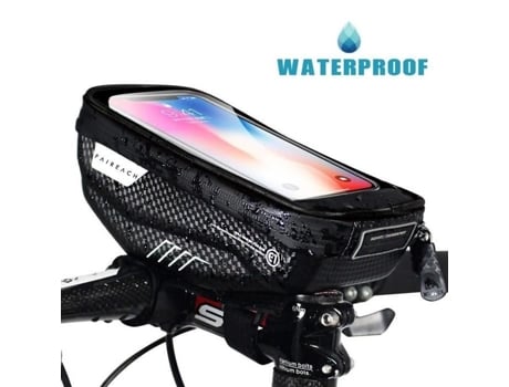 Bolsa de bicicleta com estrutura à prova dágua, bolsa para guidão de bicicleta com tela sensível ao toque, suporte para telefone de bicicleta, mtb, b