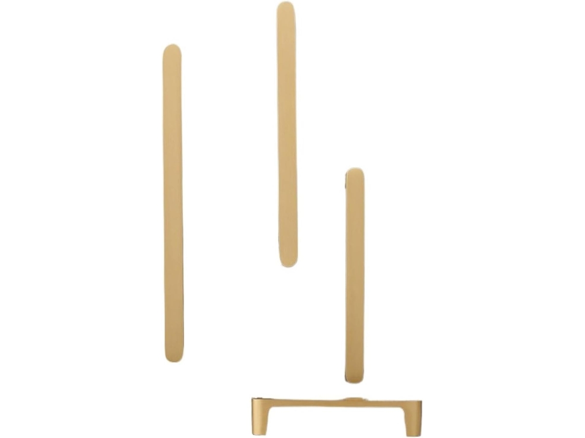 Puxador Simples Em Latão Maciço Para Gaveta De Armário, Porta De Guarda Roupa, Dourado, Com Toque Confortável
