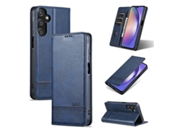 Capa De Celular Azns Em Couro Sintético Texturizado Com Efeito Magnético Para Samsung Galaxy A25 5g