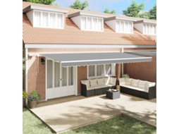 Vidaxl Estrutura De Toldo Branco 600 × 350 Cm Alumínio