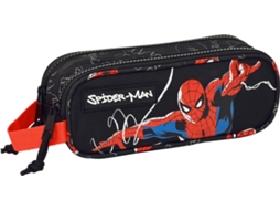 Estojo Duplo SPIDERMAN Hero Preto (21 x 8 x 6 cm)