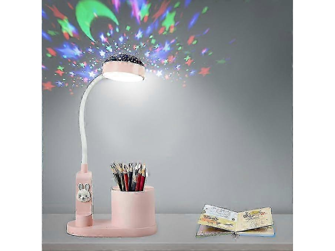 Luminária de Mesa Infantil, Luz Noturna com Porta, Canetas, Luminária de Mesa Himmel com Mudança Automática Cor BRILVIBERA