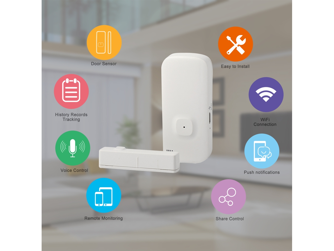 Sensor de Porta Janela Wifi Tuya com Controle App S/MARCA