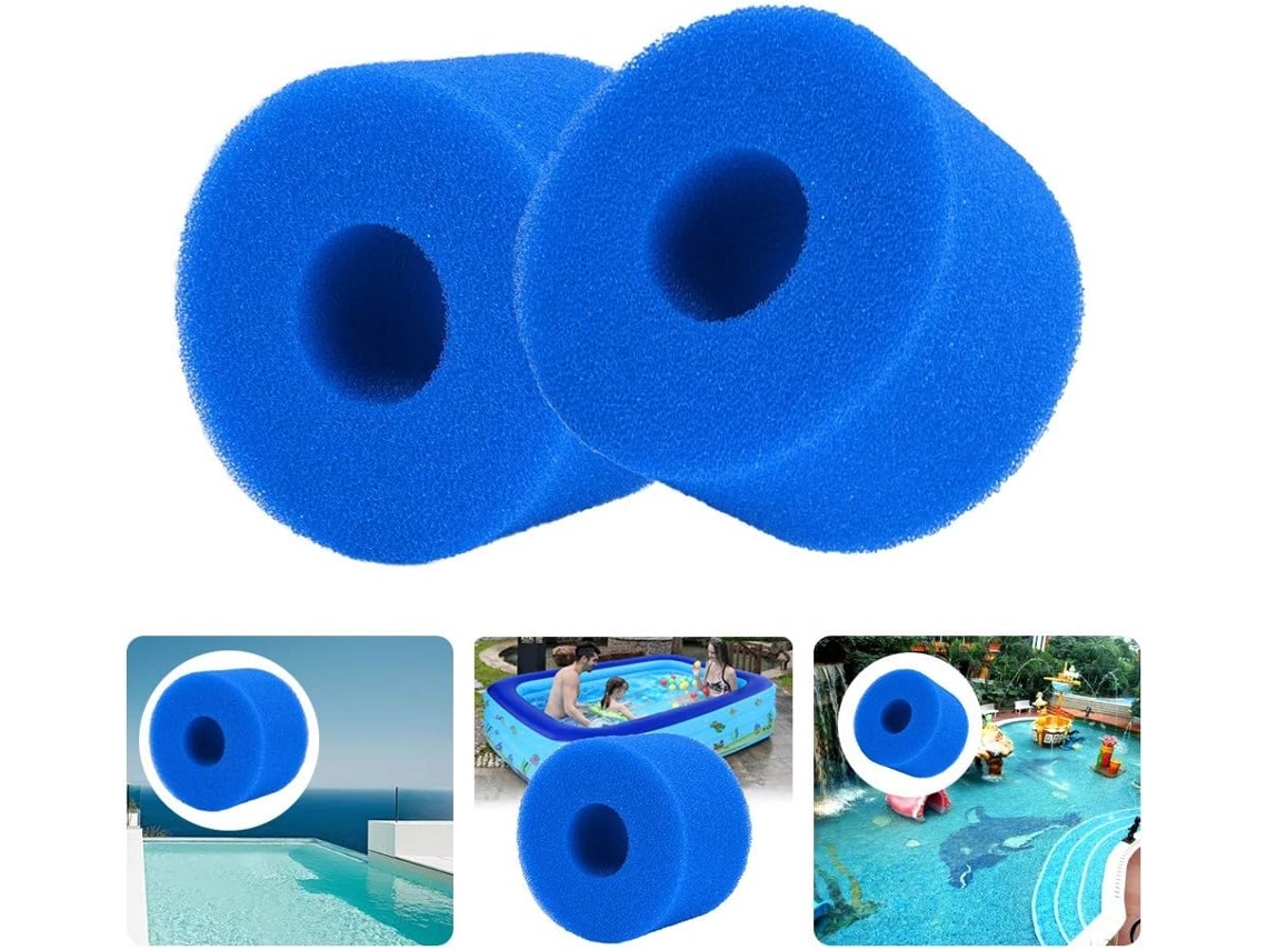 2 Peças de Esponja Filtrante AQUAFORGE reutilizável em espuma para piscina Spa instalação simples