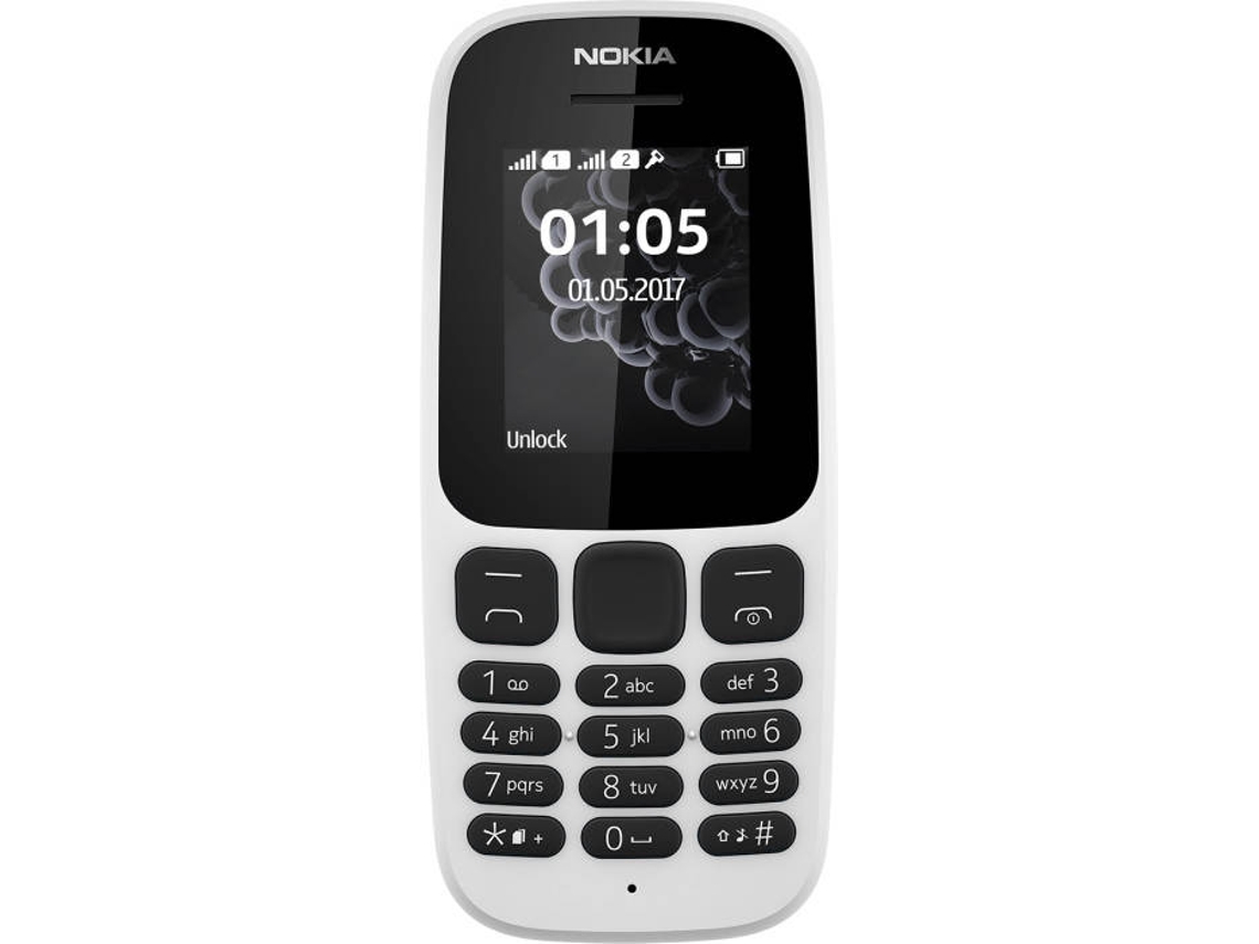 Telemóvel NOKIA 105 (1.8'' - Branco)