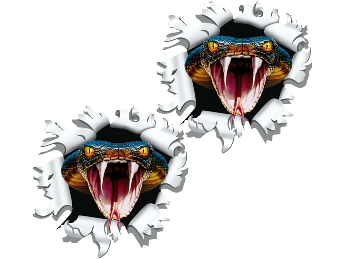 Adesivos Refletivos Cobra Para Carro, Conjunto Com 2 Unidades, Externa