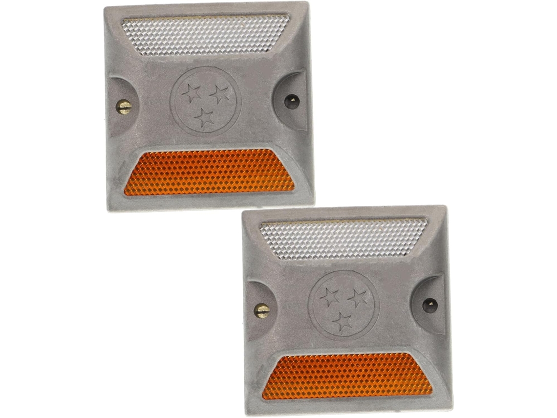Conjunto De 2 Luzes Refletoras Para Calçadas E Entradas De Garagem, Marcadores De Estrada Refletivos Gokoco