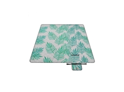 Lurelia Manta De Piquenique 203 X 203 Cm Cinza Com Samambaia Poliéster Impermeável Anti-areia Portátil Com Alça Isolante Para Praia Festivais