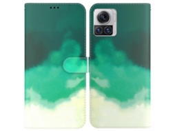 Capa De Celular Flip Em Couro Com Estampa Aquarela Para Motorola Moto X30 Pro 5g / Edge 30 Ultra