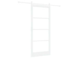 Conjunto 1 Porta Deslizante Vidaxl Branco Madeira De Pinho Maciça (93 X 211 Cm)
