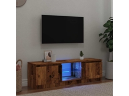 Vidaxl Móvel De Tv Com Luzes Led Derivados De Madeira Madeira Velha