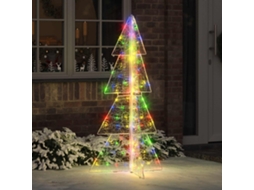 Vidaxl Árvore De Natal Com 160 Leds Multicolor 150 Cm Acrílo