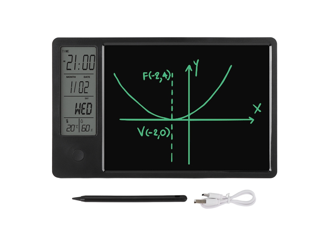 Calendario Electrónico AQUAFORGE con Pantalla LCD Borrable y Reloj Digital