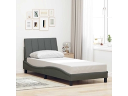 Vidaxl Estrutura De Cama Sem Colchão Hanko 90x200 Cm Tecido Cinzento-escuro