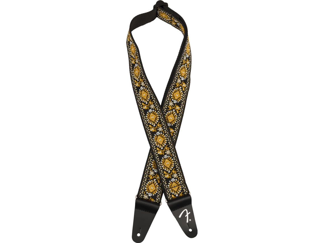 Correia de guitarra Correia Fender Pasadena Woven Strap Yellow Lotus 2