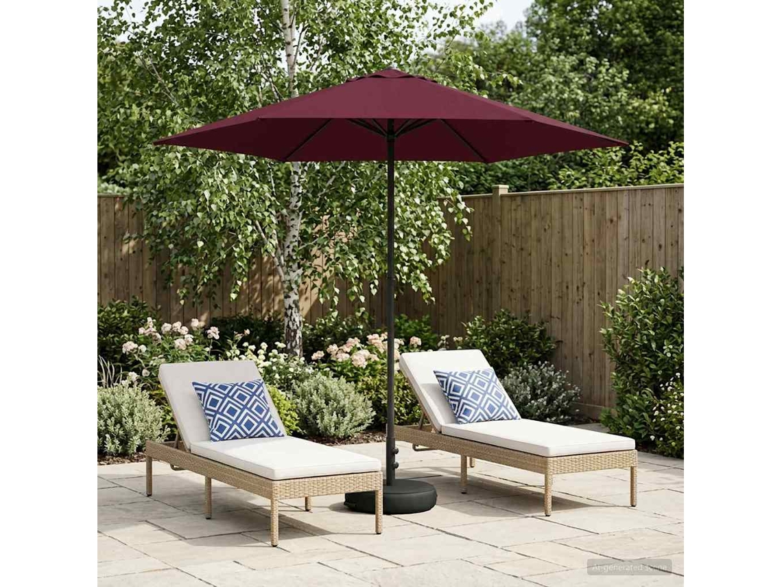 Vidaxl Parasol De Jardim Com Base 230 X 230 Cm Poliéster Retangular