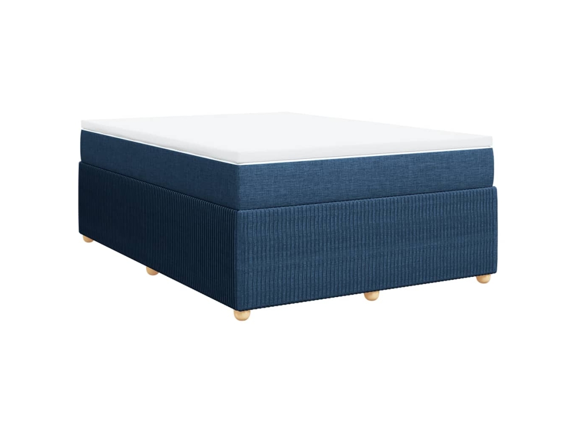 Box Spring Bed, Box Spring Beds Vidaxl Azul Tecido (160 X 200 Cm)