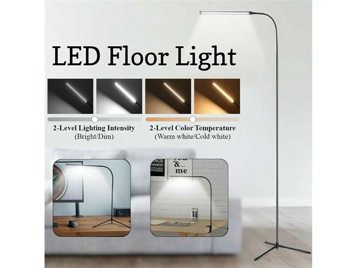 Luminária De Chão Led Usb Haima 3em 1com Intensidade Ajustável, Para Leitura, Mesa Ou Escritório, Ideal Para Sala De