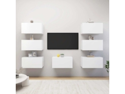 Vidaxl Móveis De Tv 7 Pcs 30,5x30x60 Cm Derivados De Madeira Branco