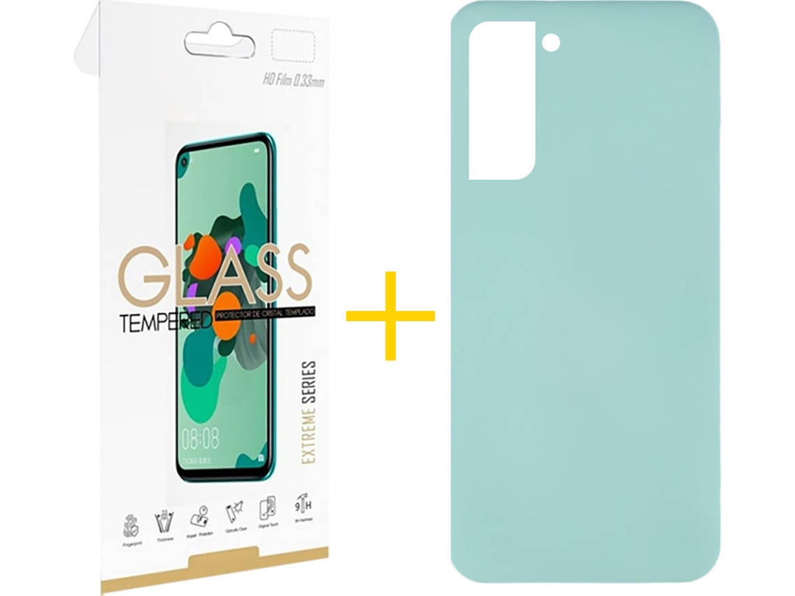 Capa + Película para Samsung Galaxy S22 Plus 5G SKYHE Verde-Água