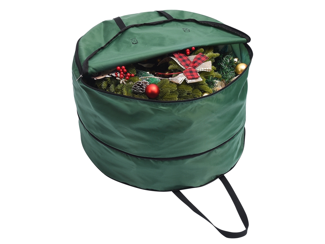Saco de Armazenamento para Coroa de Natal Náilon À Prova de Água com Fechos Duplos | S/MARCA