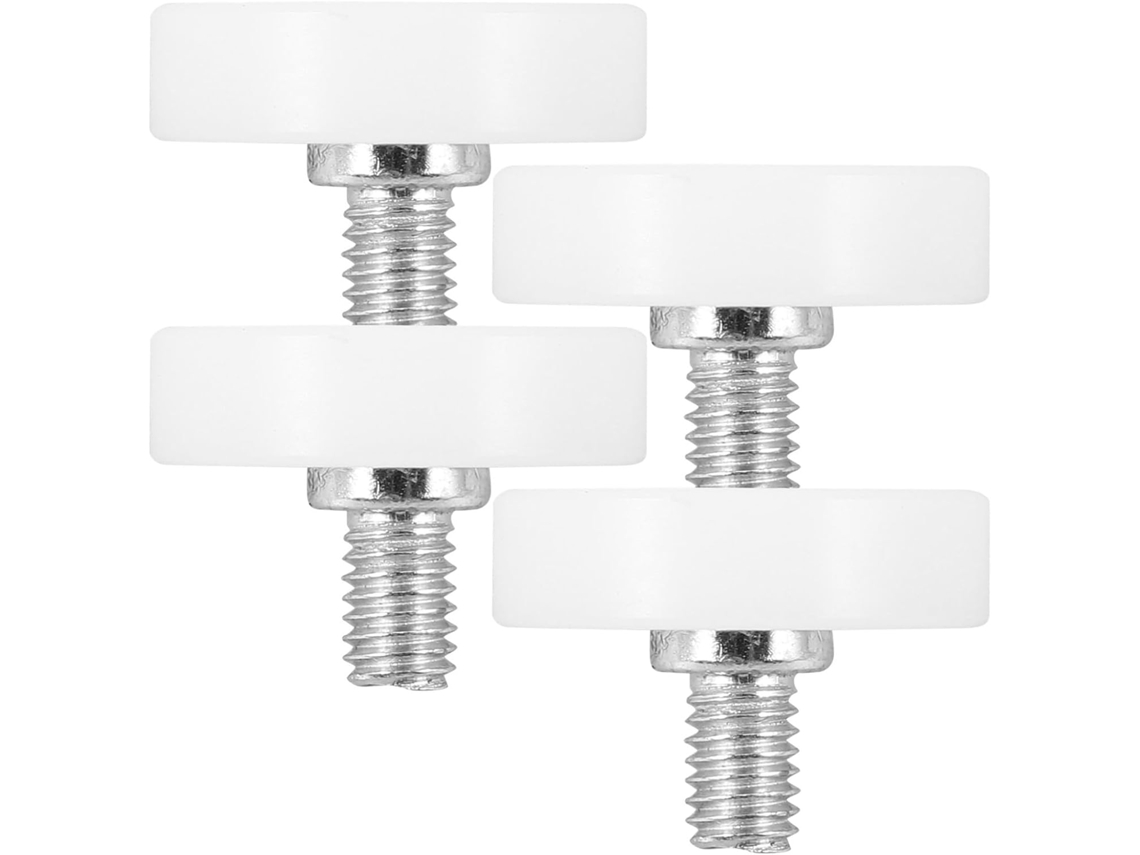 Rodas De Reposição Para Gavetas, 10 Peças, Aço Inoxidável, Nylon Branco