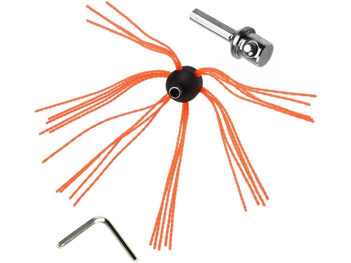Kit De Escova Flexível Para Chaminés Com Adaptador Furadeira E Chave Hexagonal Limpeza Mecânica, Projetado Para Limpar