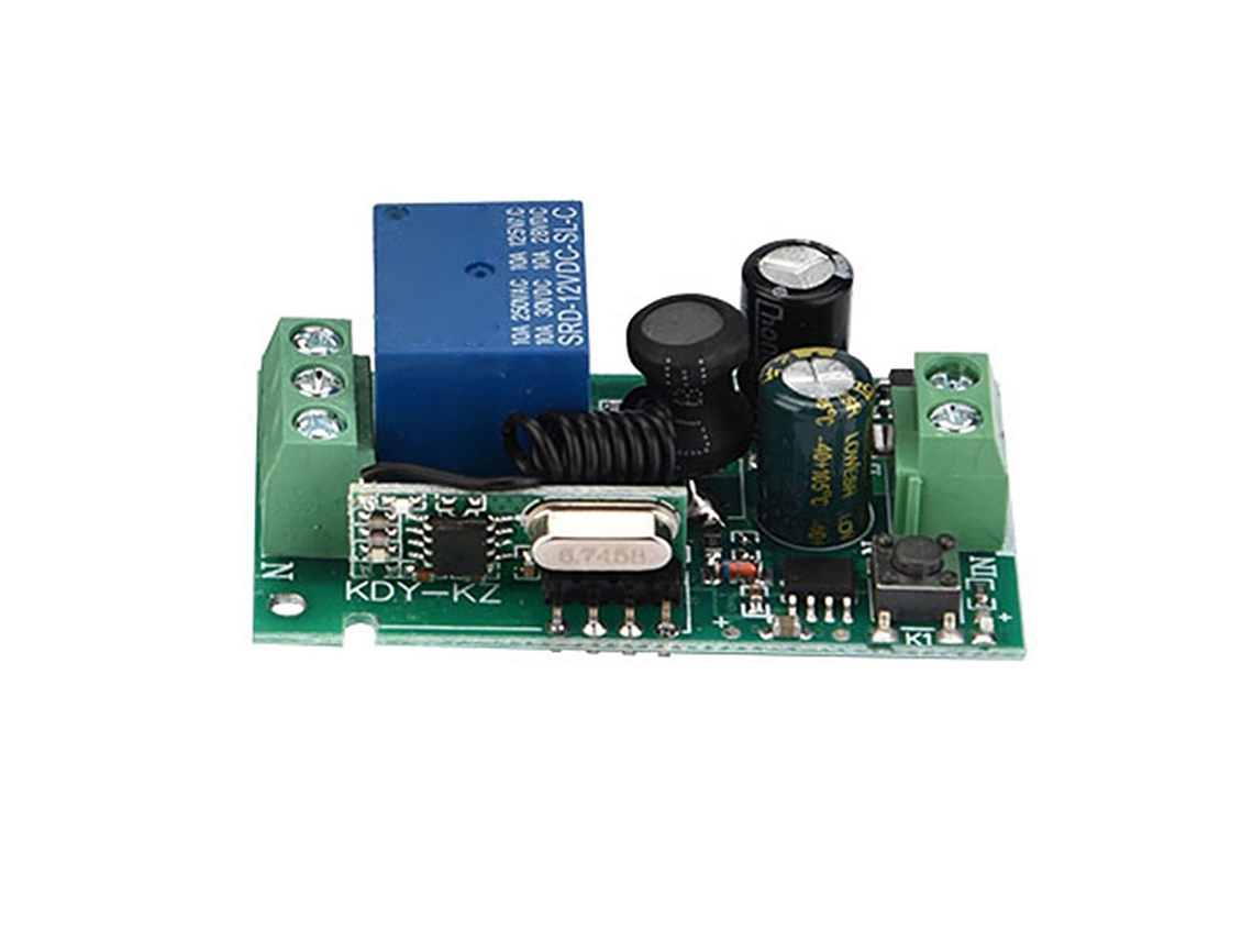 Interruptor De Relé Sem Fio Rf 433mhz Com Receptor (1ch) Para Controle Remoto 85v-220v Ac