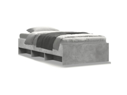 Bed Frame, Bed Frames Vidaxl Cinzeto Madeira Processada (75 X 190 Cm)