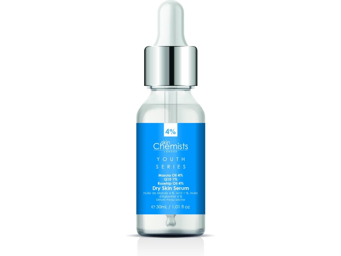Sérum de Rosto SKIN CHEMISTS Dry Skin - Marulua Oil 4%, Q10 1%, ROSEHIP OIL 4% (30 ml)