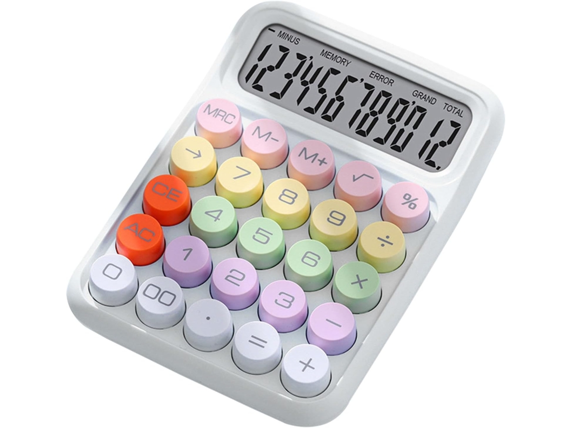 Calculadora De Mesa Com Teclado Mecânico E Visor Lcd, Para Matemática