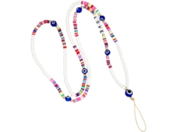 Alça De Celular Leve E Segura, Feita De Argila Polimérica Com Miçangas, Para Mãos E Pescoço.