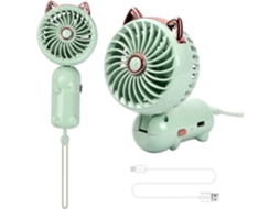 Ventilador Portátil De Mão, Mini Usb, Com Bateria Recarregável E 3 Velocidades, Peq Ueno Mão Dobrável