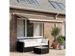 Vidaxl Toldo Retrátil Cinzento-acastanhado 500 × 300 Cm