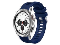 Pulseira De Silicone Sarjada De Cor Sólida Para Samsung Galaxy Watch4 Classic 42mm 20mm