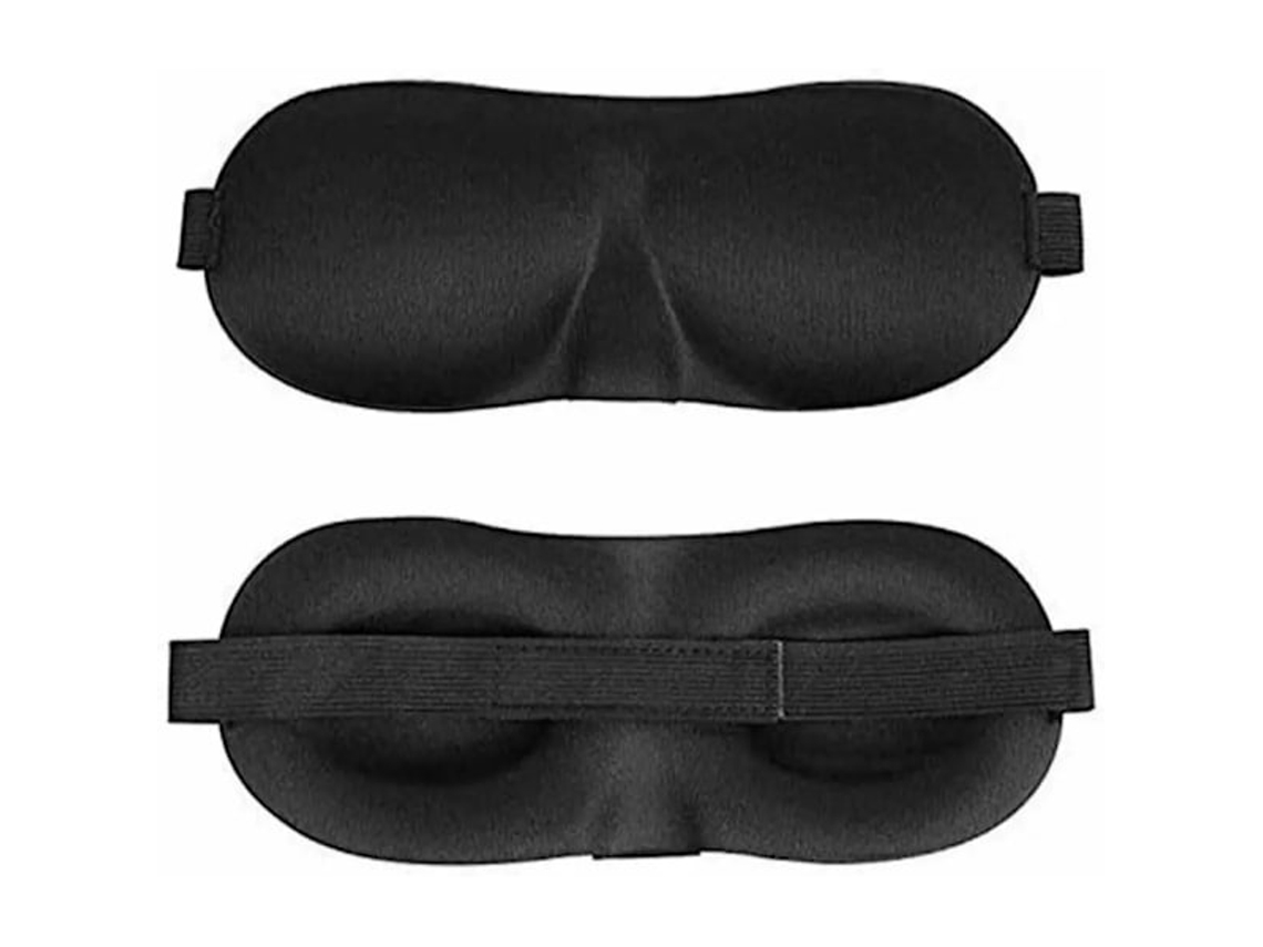 Conjunto com 3 Máscaras de Dormir, Pretas AQUAFORGE