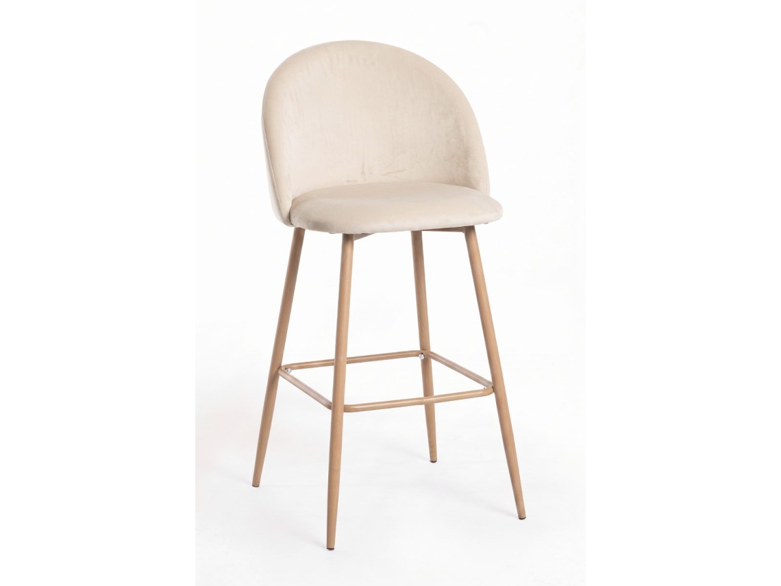 Pack 2 Bancos Vint Veludo - Beige