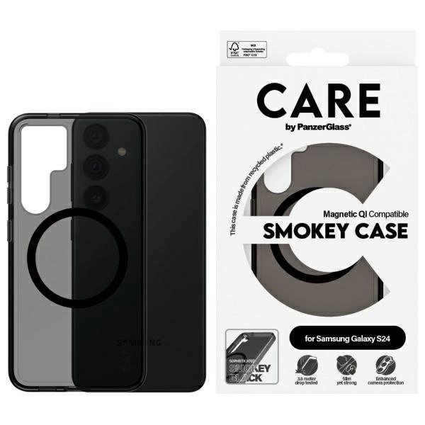 Capa De Vidro Panzerglass Para Celular Samsung Galaxy S24 Principal Qi Protetora