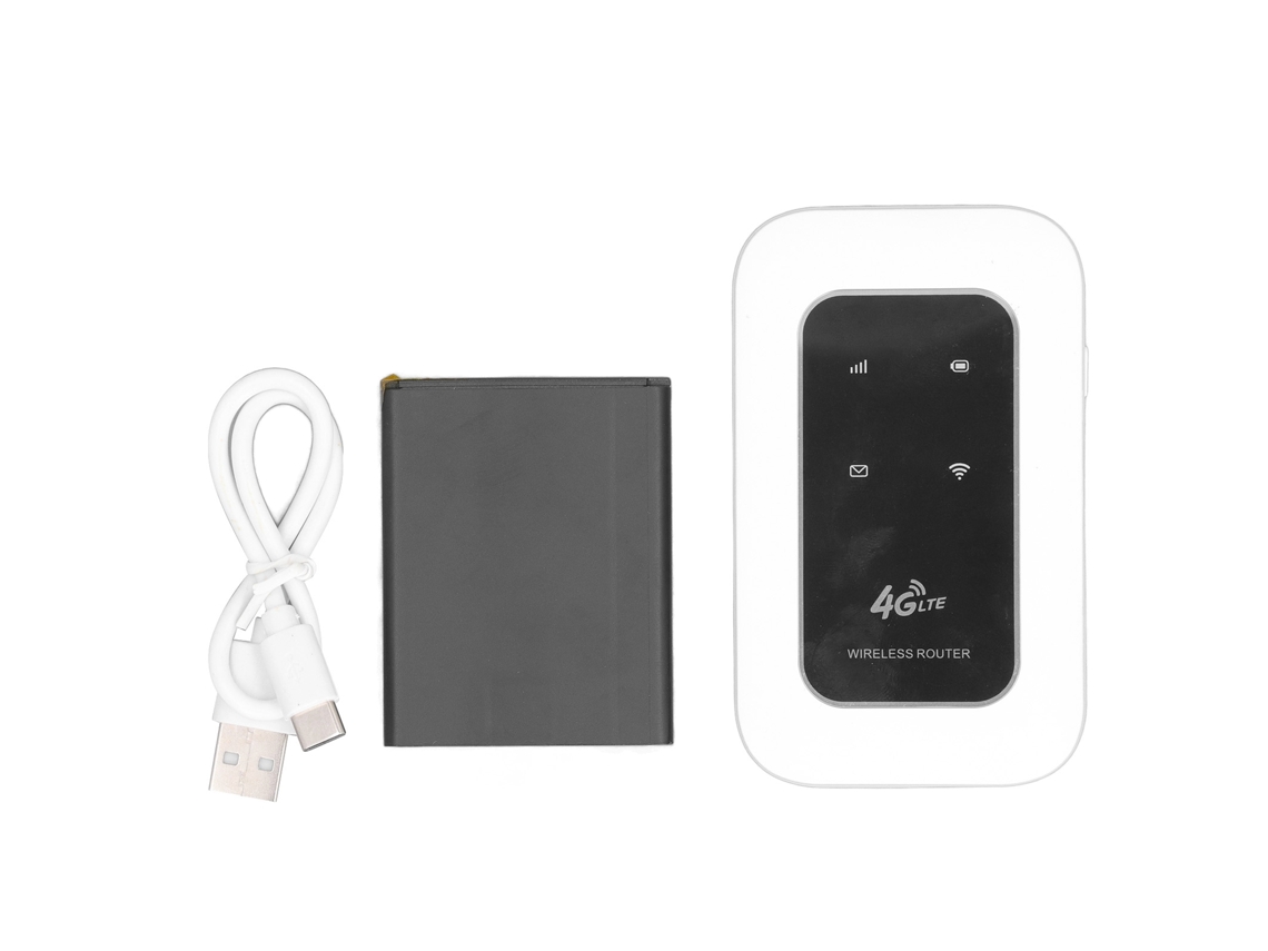 Roteador Wifi Portátil 4g Lte 300mbps Desbloqueado Com Slot Sim Para Smartphone Tablet Laptop