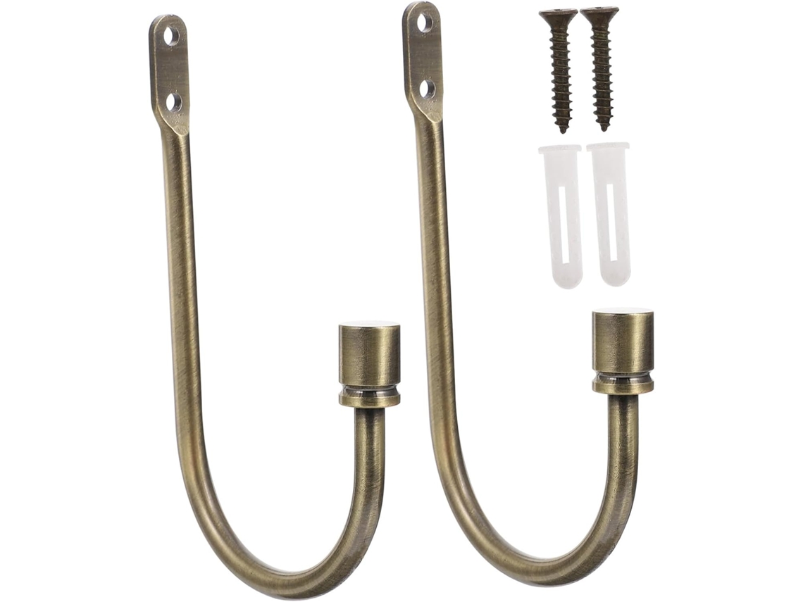 Conjunto De Ganchos De Parede Em Formato De U Para Cortinas, Versáteis Prendedores Decorativos Para Gokoco
