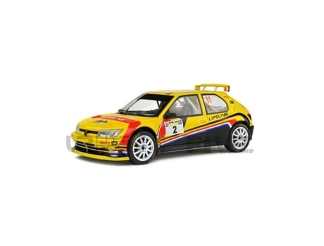 Carro Miniatura Colecionável SOLIDO 1/18 Peugeot 306 Maxi Eifel Rallye Festival 2022 Amarelo / Azul / Vermelho 1808304