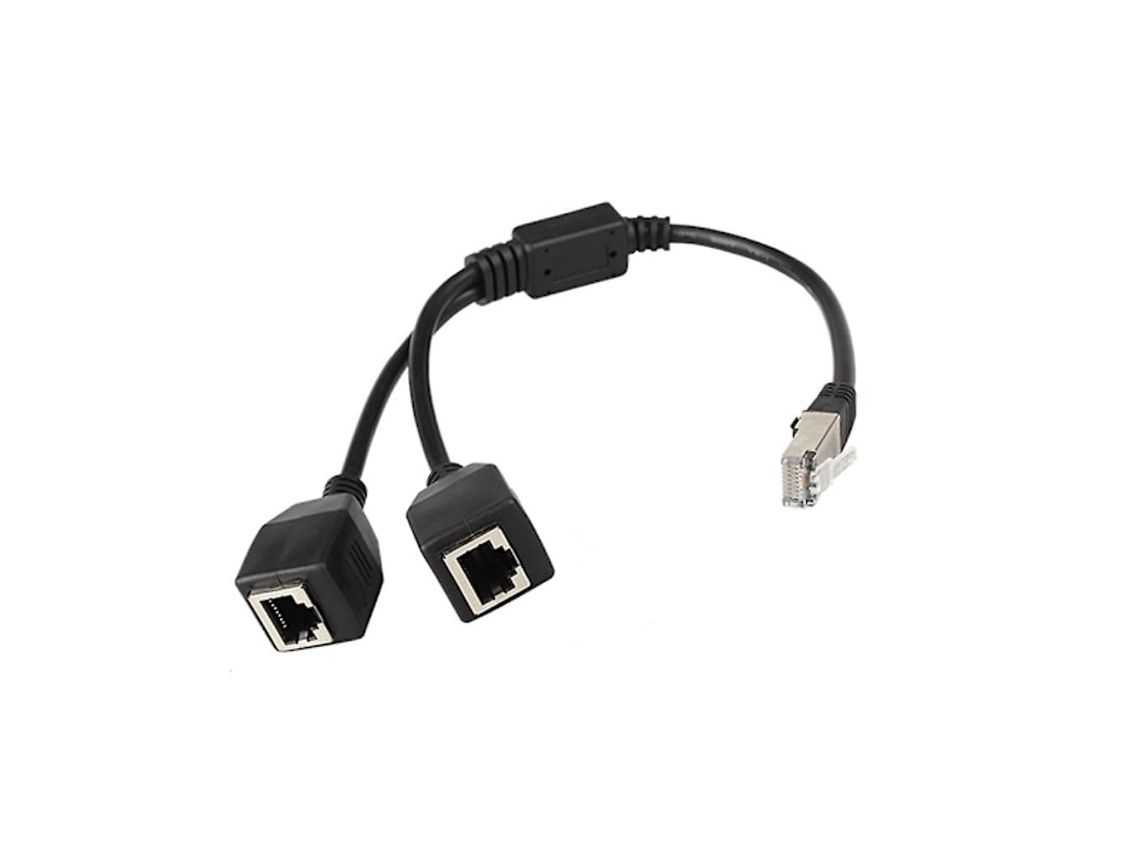 Cabo Adaptador Divisor Ethernet Rj45 De 1 Para 2 Portas Lan Ethernet-aquaforge