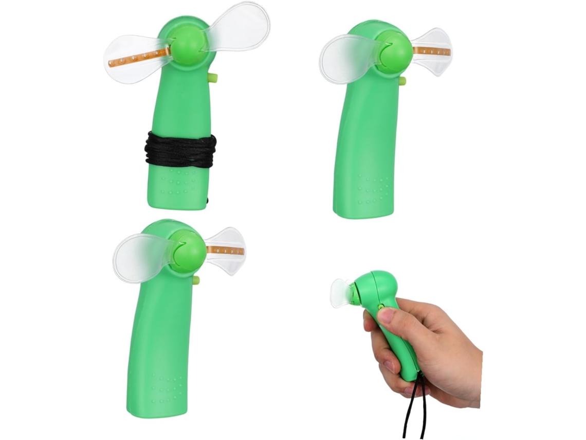 Kit com 4 Mini Ventiladores de Mesa Luz Led, Feitos Abs e Pvc, Padrões Variáveis, CHABERLU