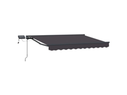 Conjunto 1 Toldo Manual Vidaxl Antracite Alumínio (3,5 X 2 M)