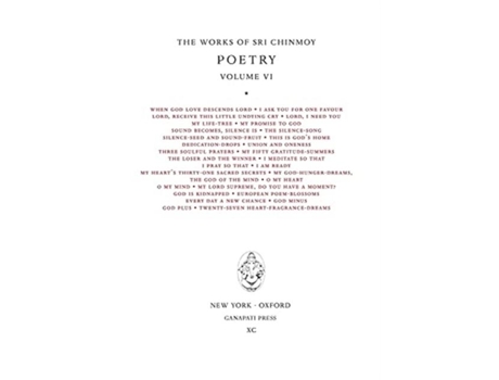 Livro Poetry Vi De Sri Chinmoy (inglês)