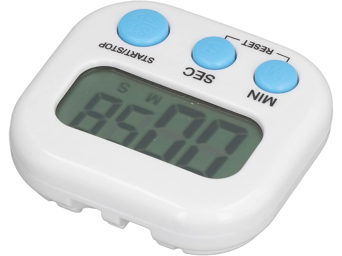 Temporizador Eletrônico Com Visor Grande E Alarme Sonoro Para Cozinhar