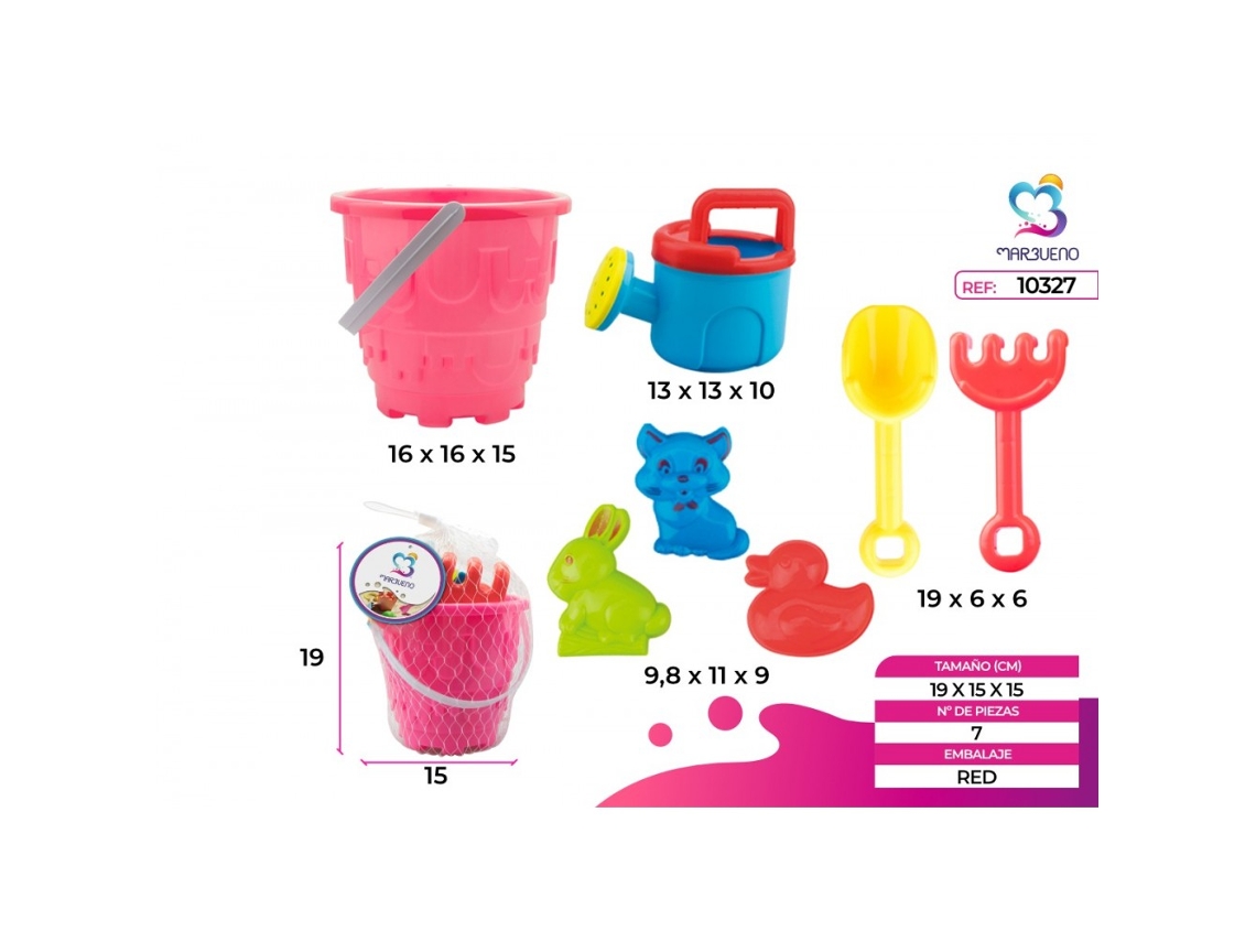 Conjunto De Praia Marbueno Com Bucket E Acessórios Coloridos