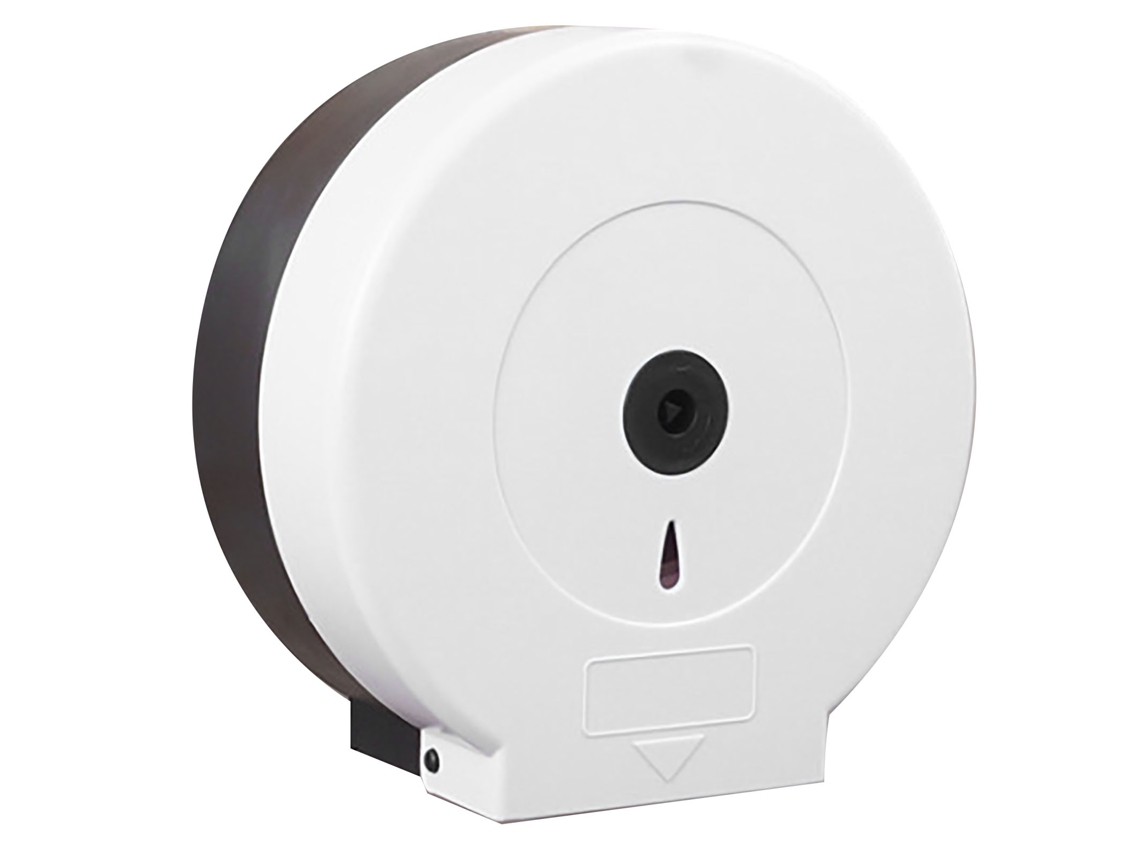 Dispensador de Papel Higiênico de Grande Capacidade com Apoio de Parede em Plástico para Hotel Ktv Shopping Mall Branco S/MARCA