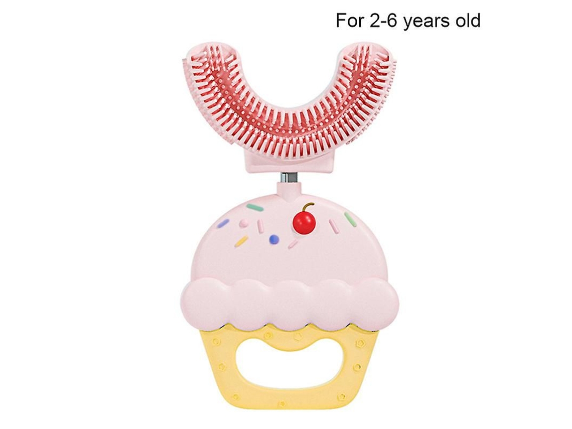 Escova de Dentes Manual em Formato U com Rotação 360 ​​graus, Ferramenta Limpeza Bucal Infantil para Crianças . GOKOCO