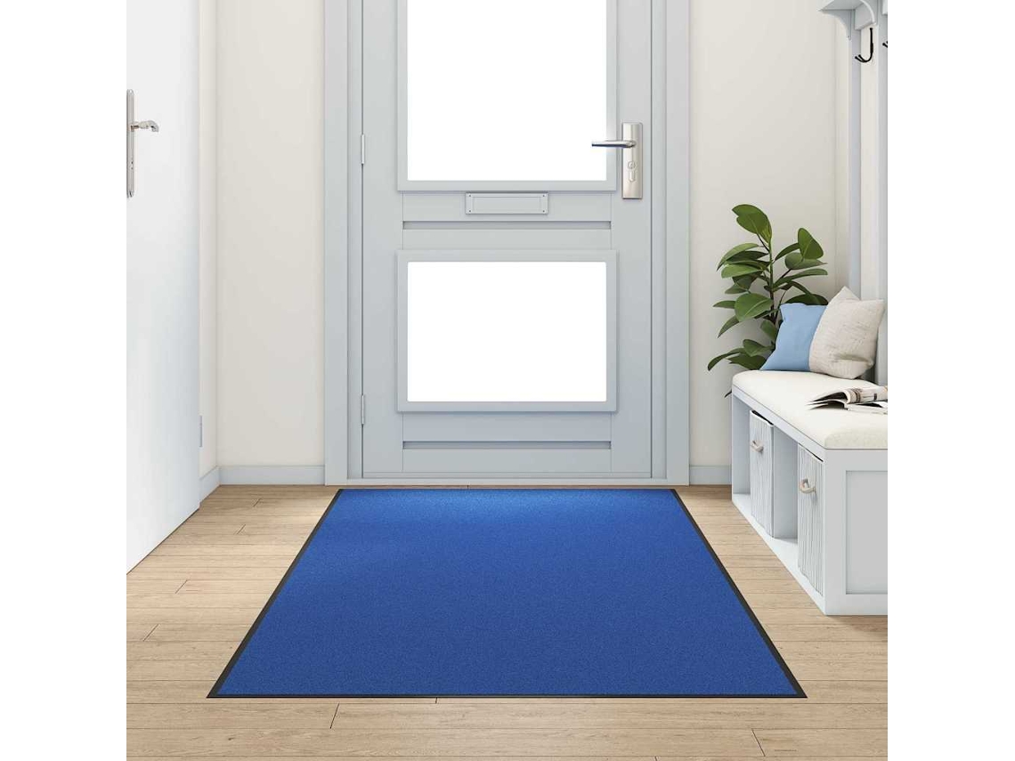 Vidaxl Tapete De Entrada Azul E Preto 120 X 300 Cm 100% Poliamida